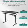 Electric Standing Desk 100 x 60 cm, Height Adjustable Sit Stand Desk with 3 Memory Presets, Home Office Computer Desk, Black Frame with Black Top Image 7