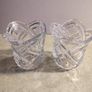 Lovely Set Of 2 Crystal candle holder /  Vase . Image 3