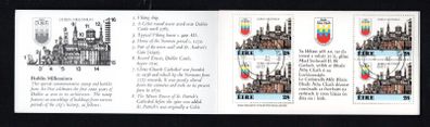 1988 Ireland Dublin Millennium Stamp Booklet Fine Used with Dublin Steele cancel of 1st March 1988 (day of issue)