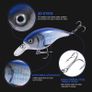 Crankbaits Set Fishing VIB Lures Kit Minnow Crankbaits Topwater Floating Lures Life-Like Swimming Swimbait for Trout Bass Perch Pike with Tackle Box 3pcs/Pack Image 3