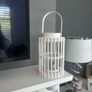 Lanterns, for candles. Gorgeous white wicker. 2 for sale Image 4