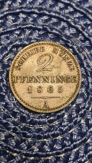 Germany.  180th of Thaler 2p 1865