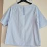 Blue cotton Top with Pearls Image 2