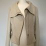 Karen Millen Beige Moleskin Biker Jacket Image 2