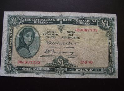 1970 Lavery One Pound Note. Nice Number!