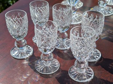 Six Waterford Liqueur Glasses