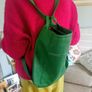 Large Green 100% Italian Leather Bag/Backpack. NEW Image 9