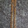 Extra long gold necklace Figaro designed 9ct Image 2