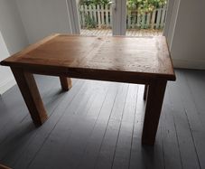 oak veneer extending dining table