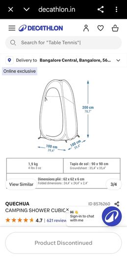 Camping Shower Cubicle ,Decathlon brand