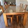 Dining Table 2m and 6 Chairs Solid Oak Image 4