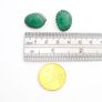 Vintage Sterling Silver Green Onyx Clip On Earings Image 8