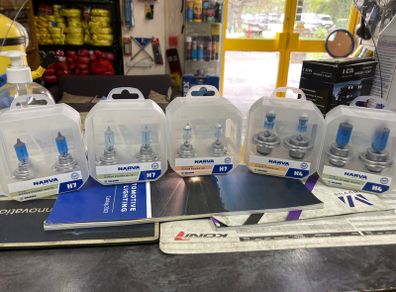 Head Light Range Power Blue or White or +150 Bulbs, NARVA, Germany