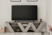 TV Stand for up to 65-inch TVs, Tv Stand Media Unit, Tv Console, 2 Tiers Unit Component for Storage Shelf for Living Room, Bedroom etc. Multi Colour Option (Light Mocha)