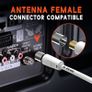 1m TV Aerial Cable with Right Angle Plug Adapter - Coaxial Satellite Cable, TV Antenna AV Lead Male to Male, RF Connector Coax Extension Gold for FreeView Image 7