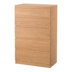 Wooden brown 5 drawers 40 70 112 cm
