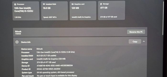 Samsung Galaxy Book4 | Intel i5 13th Gen | 16GB RAM | 512GB SSD | Windows 11