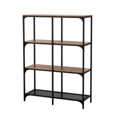Black industrial style shelving unit