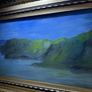 F.E. Nesbitt original signed Coastal Painting, ornate gilt frame Image 6