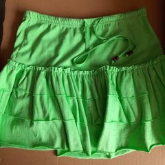 New green cotton skirt