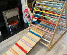 XL Joy of Nature Rainbow Pikler Triangle with Climb + Slide Ramp