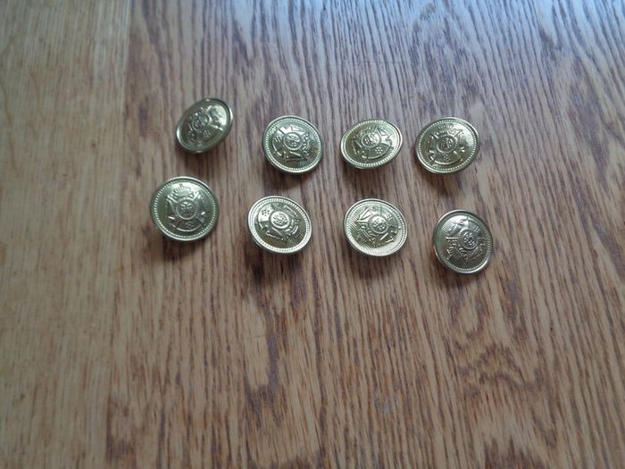 Brass Buttons x 8 for Sale
