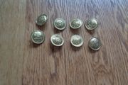 Brass Buttons x 8 for Sale
