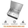 Drop in Ice Chest, 28"L x 20"W x 17"H Stainless Steel Ice Cooler, Commercial Ice Bin with Hinged Cover Image 2