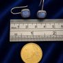 Vintage 925 Sterling Silver & Blue Agate Earrings Image 9