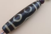 Vintage 3 Eyes Himalayan Tibetan Agate Dzi Bead Amulet