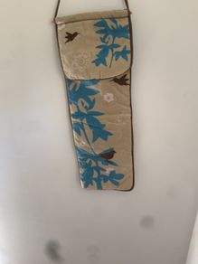 Vintage cloth hanging Baguette / bread holder
