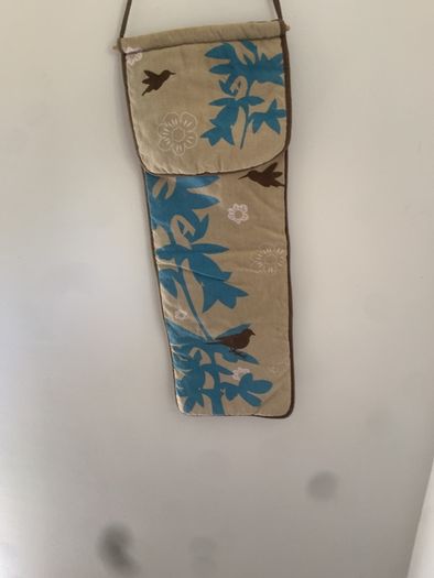 Vintage cloth hanging Baguette / bread holder