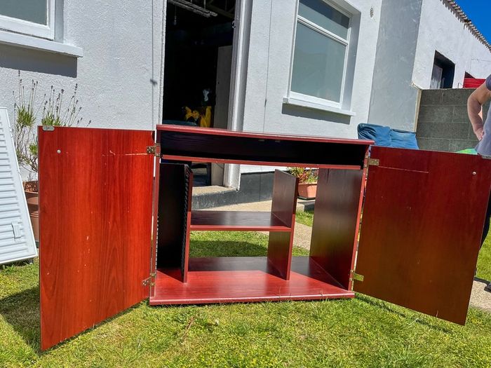 wooden computer desk unit - 0.91 x 0.49 x 0.75