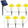 Set of 6 Garden Solar Lights, Solar Powered Mushroom Lamps for Outdoor Decorations, Waterproof Garden Ornaments for Backyard Lawn Pathway Landscape Fence Christmas Yard Halloween Decorations (FREE SHIPPING) Image 3