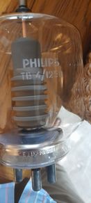 Vintage Philips TB4/1250 transmitting triode vacuum tube,