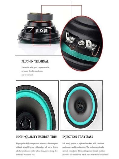 4/5/6.5 Inch Universal Car Coaxial Speaker HiFi Automotive Audio Full Range Frequency Subwoofer Enhanced Car Stereo Sound Speakers