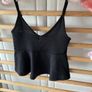 cami asos petite range black peplum top size 12 Image 3
