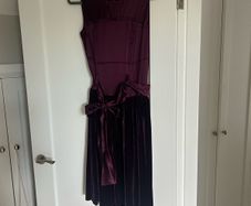 Quin and Donnelly Velvet and silk dress Aubergine/purple colour
