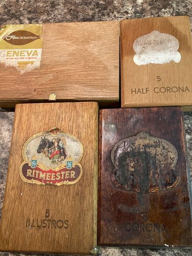 Four Old Cigar Boxes.