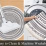 Round Rug Bohemian 4FT/120cm Circle Area Rug Cotton Rug Washable Round Rug Geometric Pattern Printed Hand Woven Carpet with Tassels Floor Mat for Kitchen Living Room Laundry Playroom (FREE POSTAGE) Image 5