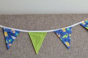 Blue and Lime Green Dino Bunting