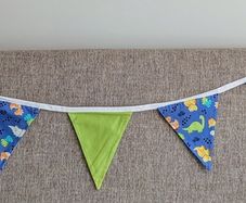 Blue and Lime Green Dino Bunting