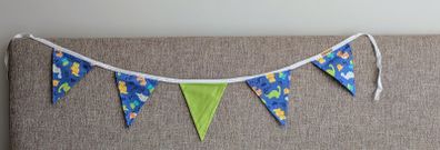 Blue and Lime Green Dino Bunting