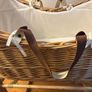 Beautiful straw Moses basket with Clair de lune rocker and two Clair de lune covers Image 7
