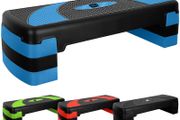 _Exercise Steps, Fitness Stepper for Home &amp; Gym, Suited for Aerobics, Cardio, Weights, Yoga, DVD Workout, Adjustable 3 Step Level Heights (10, 15, 20cm) Perfect Equipment Accessory Set for Fitness Routines