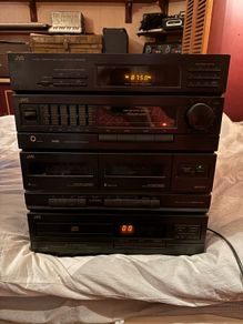 Vintage Hi-Fi 1990s JVC CA-E21L Stereo Sound System With Compact Disc Player, Double Cassette Deck And FM Radio