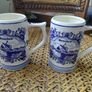 vintage Dutch Delft blue Heineken beer mugs hand painted Image 4