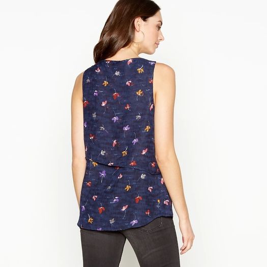 PLUS SIZE (22) John Rocha Navy Floral Top. New