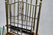 19th Cent. beautiful all brass three foor bed. Just polished