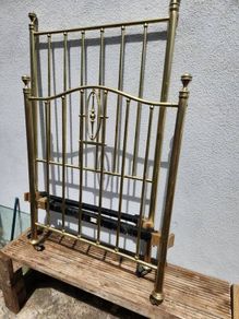 19th Cent. beautiful all brass three foor bed. Just polished